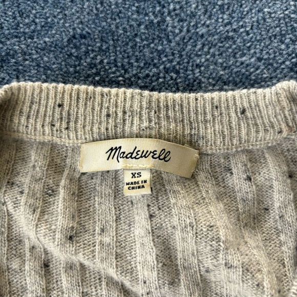 Madewell Grey Speckled Relaxed Crewneck Sweater - Picture 7 of 7